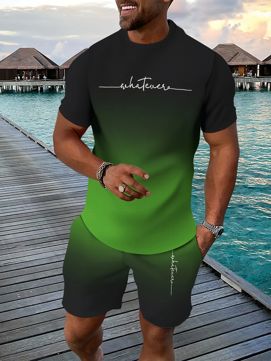 Men’s 3D Print T-Shirt & Shorts Set
